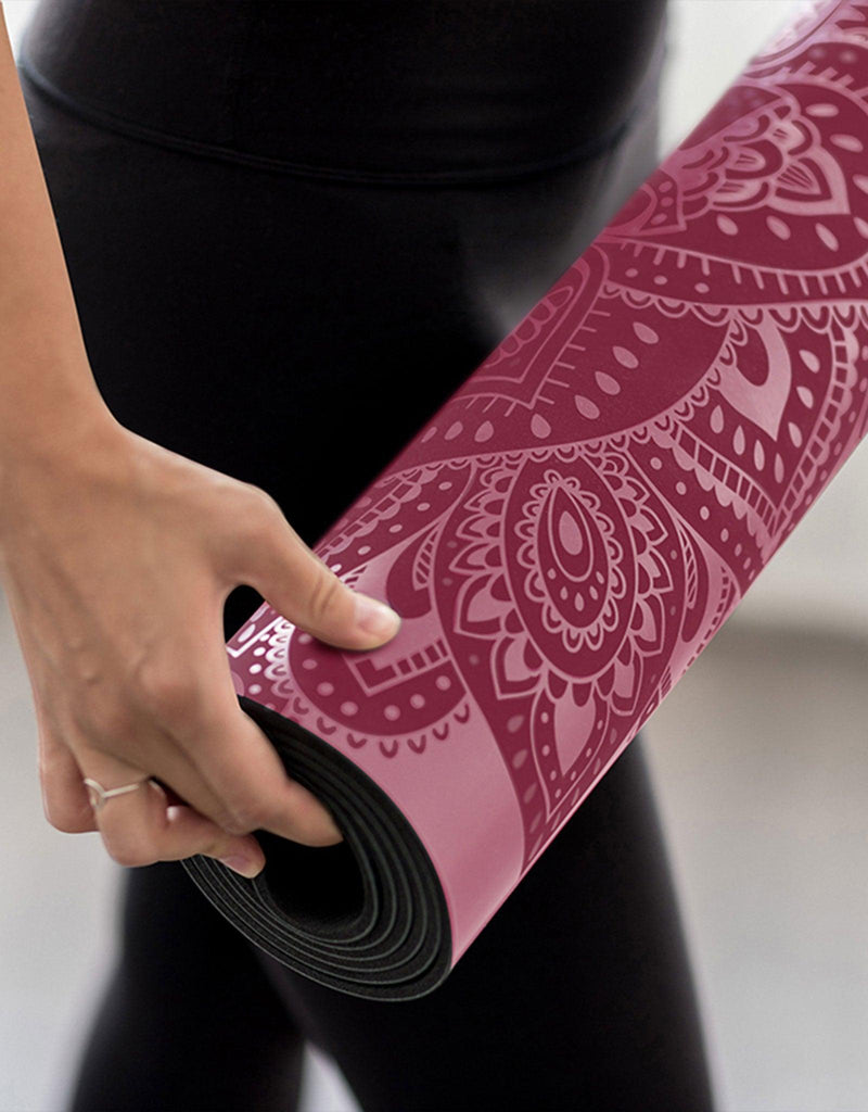 Load image into Gallery viewer, Infinity Yoga Mat - 5mm - Mandala Rose - The Best Yoga Mat provides great support
