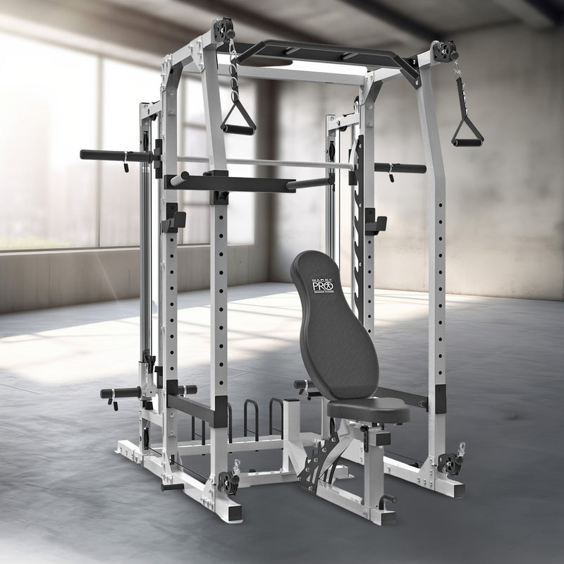 Load image into Gallery viewer, Marcy SM-7362 Pro Smith Machine Home Gym System for Full Body Training, Black
