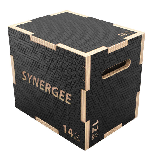 Synergee Non-Slip 3-in-1 Wood Plyo Boxes