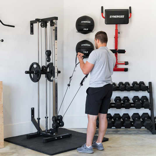 Synergee Wall Mounted Adjustable Dual Pulley Machine