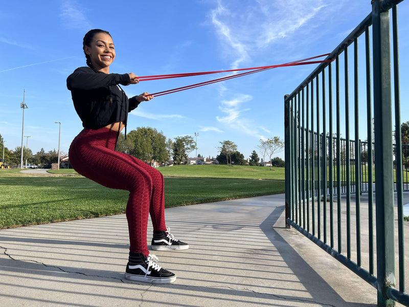 Load image into Gallery viewer, 1/2&quot; Wide Red 30lb Resistance Loop Workout Band - Good for stretching or upper body exercises
