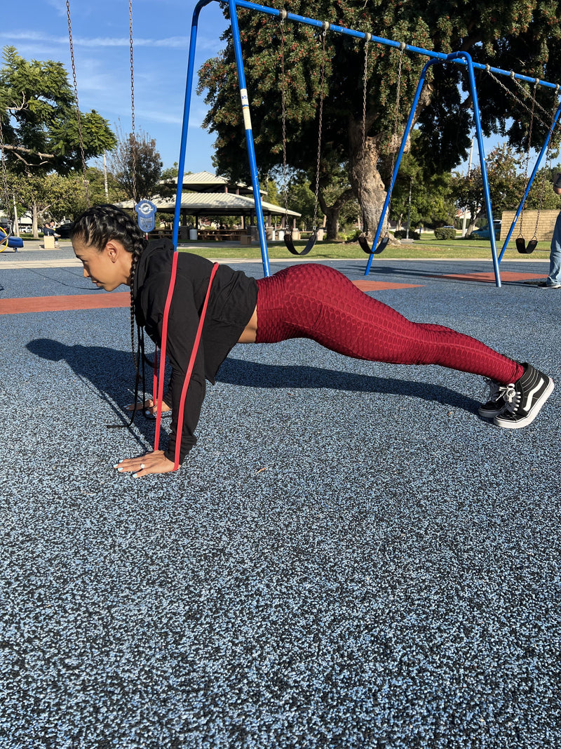 Load image into Gallery viewer, 1/2&quot; Wide Red 30lb Resistance Loop Workout Band - Good for stretching or upper body exercises
