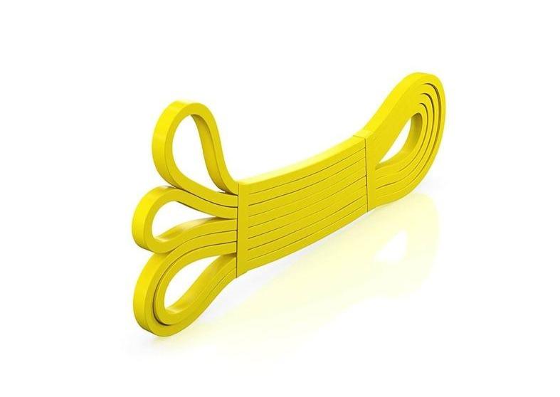 Load image into Gallery viewer, 1/4&quot; Yellow 15lbs Resistance Loop Workout Band - Great for stretching and upper body workouts
