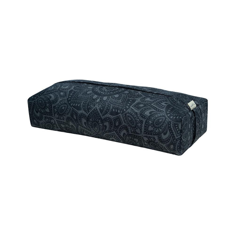 Load image into Gallery viewer, Yoga Bolster - Mandala Charcoal - Premium Comfort &amp; Geometric Style
