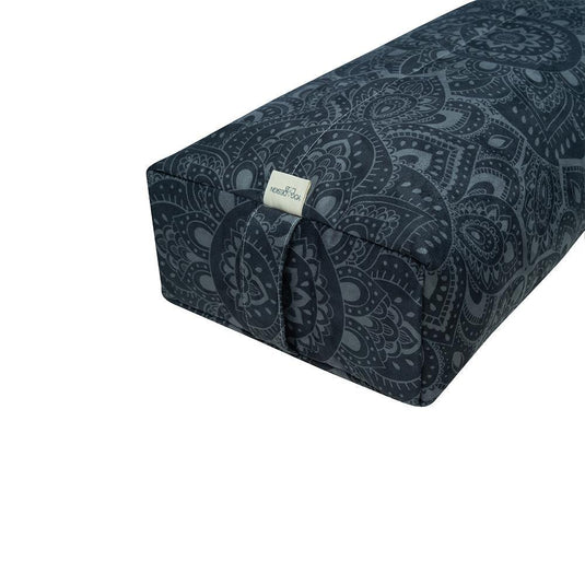 Yoga Bolster - Mandala Charcoal - Premium Comfort & Geometric Style