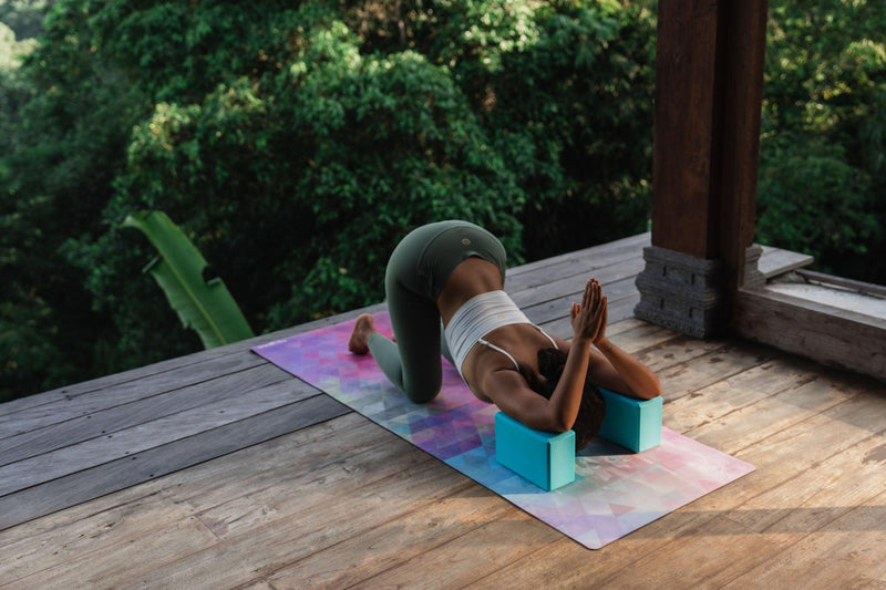 Load image into Gallery viewer, Yoga Design Lab - Yoga Foam Block - Aqua Sky - For Restorative &amp; Yin Yoga Which Supports your practices
