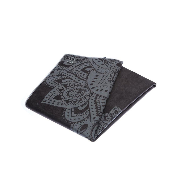 Load image into Gallery viewer, Yoga Mat Towel - Mandala Black - Ultra-Grippy, Moisture Absorbing &amp; Quick-Dry
