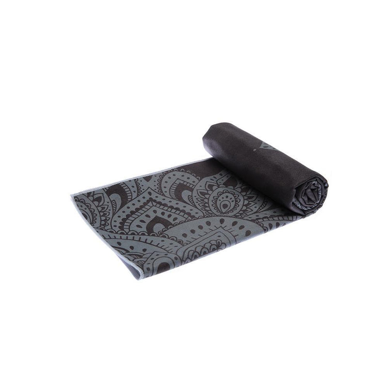 Load image into Gallery viewer, Yoga Mat Towel - Mandala Black - Ultra-Grippy, Moisture Absorbing &amp; Quick-Dry
