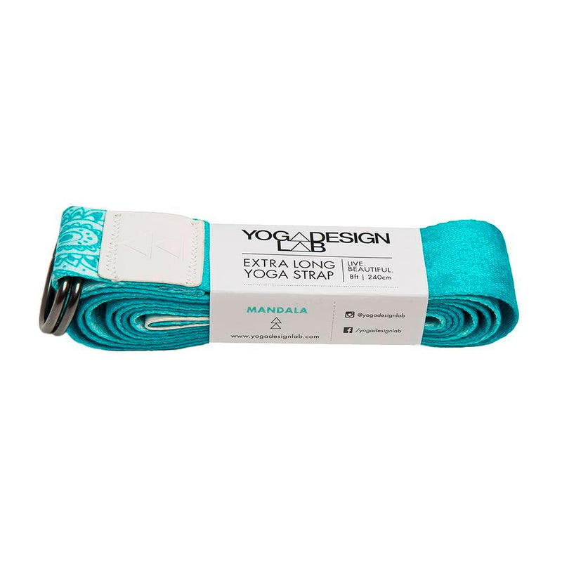 Load image into Gallery viewer, Yoga Strap - Mandala Turquoise - Best For Stretching, Pilates, Physical Therapy
