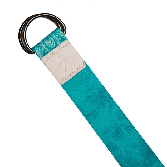 Yoga Strap - Mandala Turquoise - Best For Stretching, Pilates, Physical Therapy