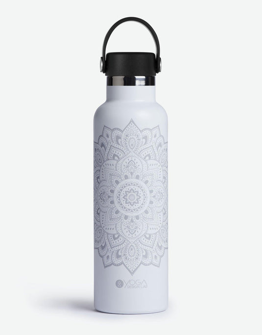 Yoga Water - Bottle - Mandala - Black - Insulated Water Bottle & Stainless Steel Bottles