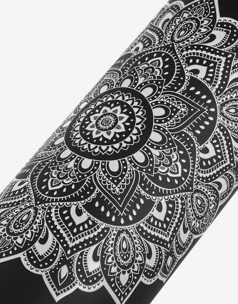 Load image into Gallery viewer, Yoga Water - Bottle - Mandala - Black - Insulated Water Bottle &amp; Stainless Steel Bottles
