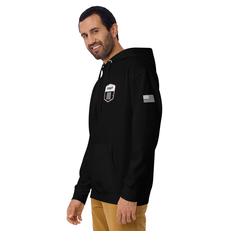 Load image into Gallery viewer, LVNGFT Battle Rope Badge Hoodie
